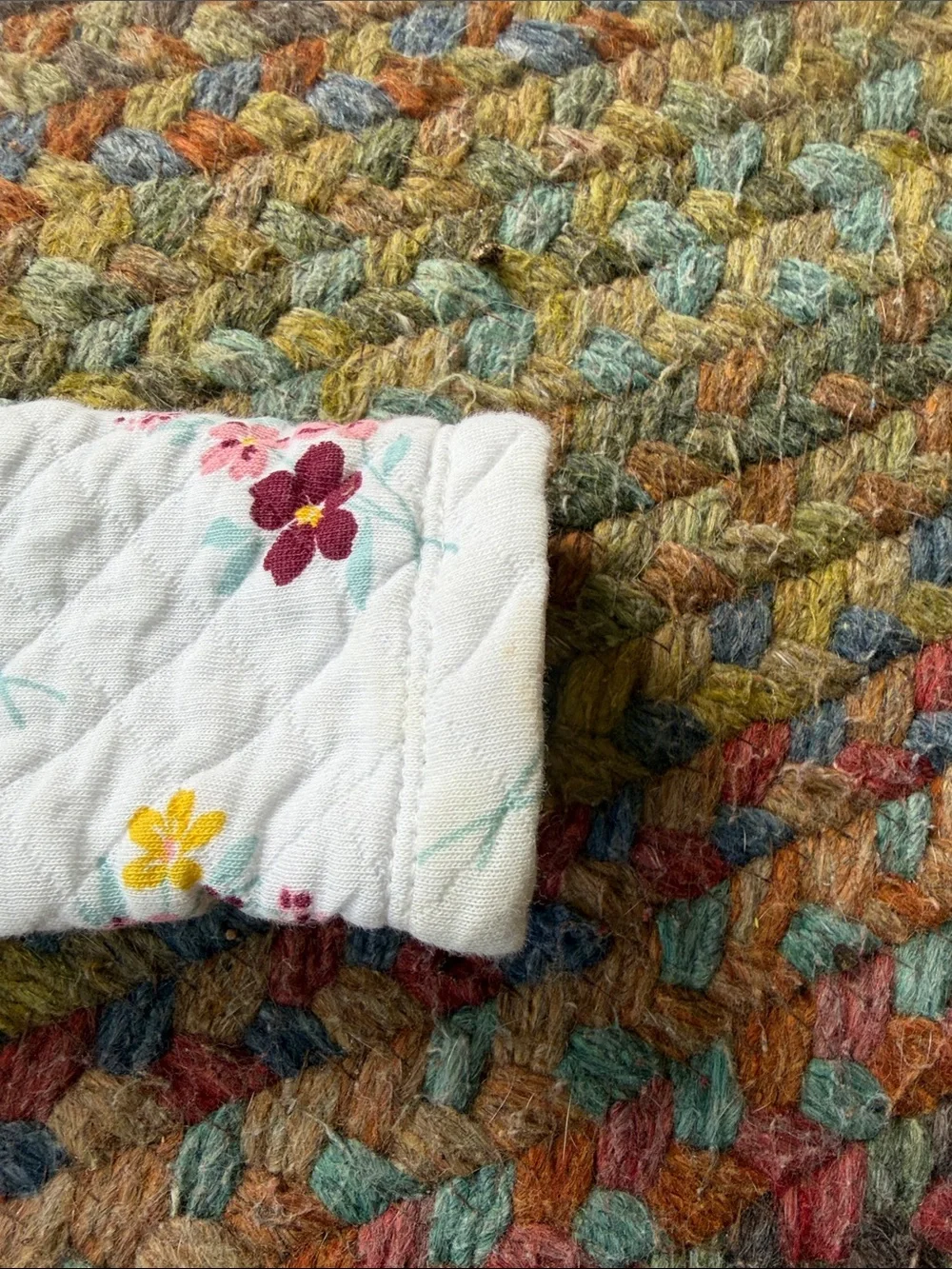 Carters Quilted White Floral Hooded Baby Girl Coat Jacket size 9 months